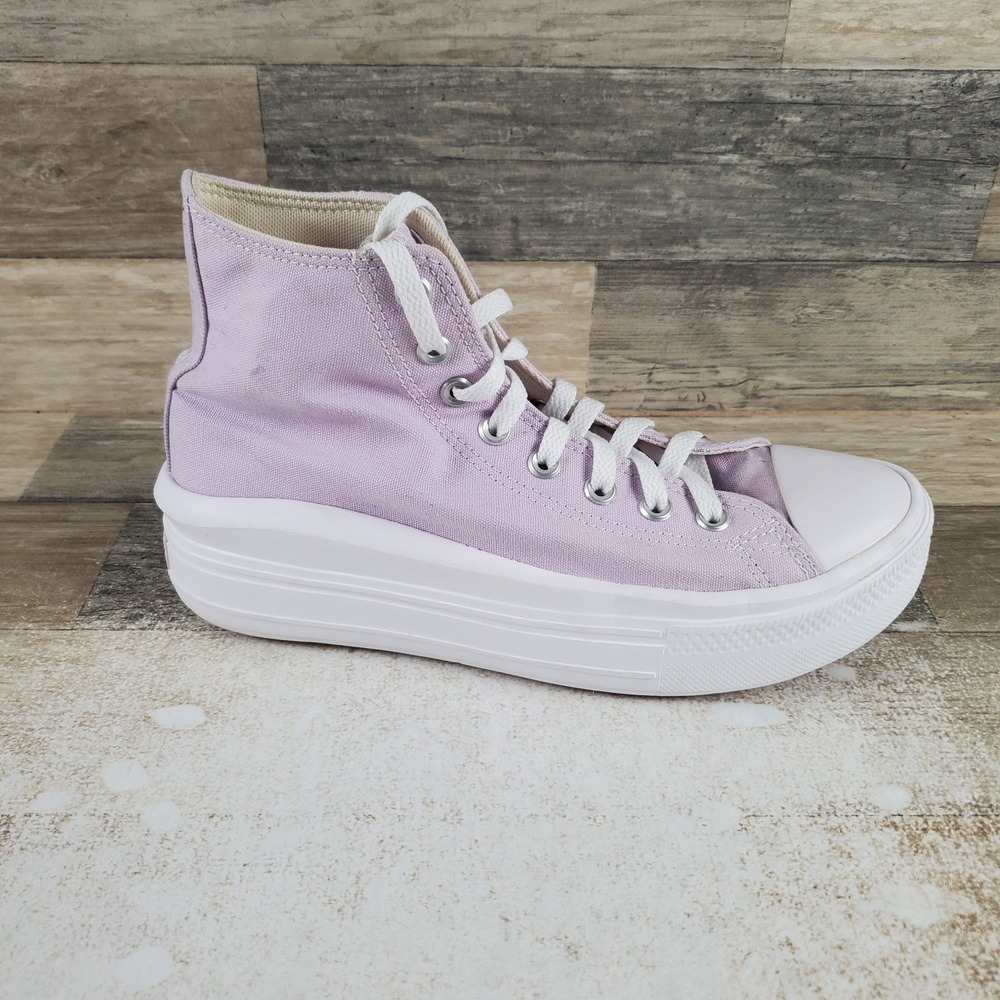Converse Chuck Taylor All Star Move Womens Shoes Sz 9.5 Purple High-Top Sneakers